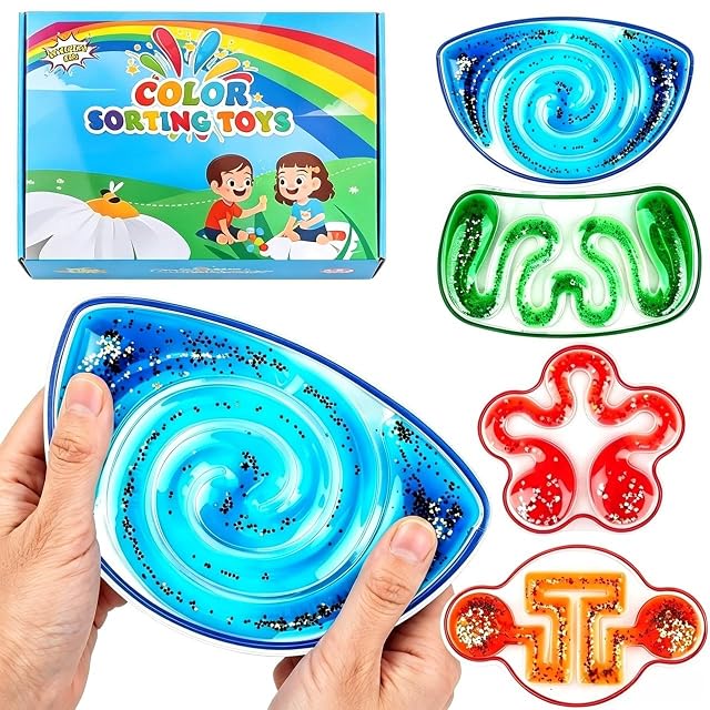 Bambebe Pack de 4 Juguetes Sensoriales Antiestrés Laberinto Blando