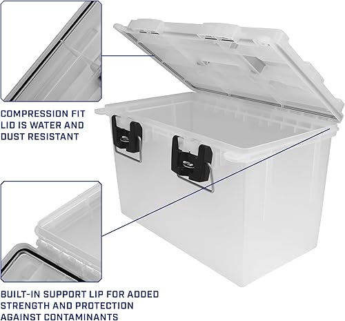 Miniatura 112 de Sheffield 12632 - Caja apilable para munición calibre .30, resiste al agua y al polvo, con cerradura y asa, para equipo de caza, suministros
