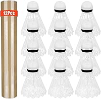 Vista 11 de Hysagtek 12 piezas de bádminton volante de bádminton Birdie, deportes interiores y exteriores, entrenamiento de pelota de ejercicio, gimnasio, juego