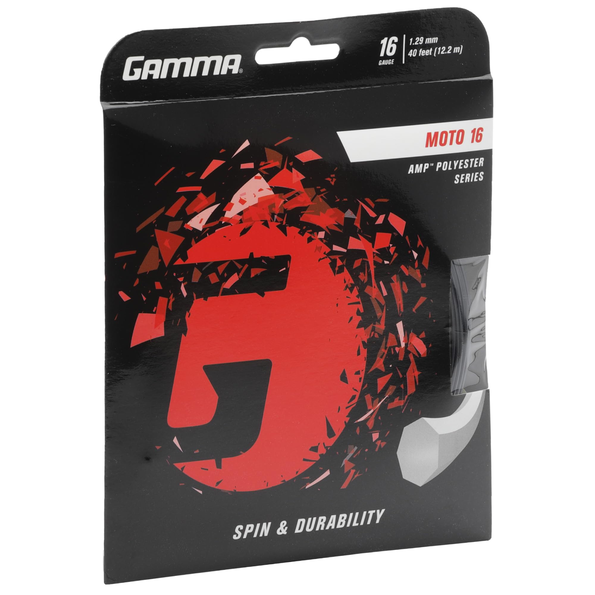 Tennissaite Rolle Gamma Tennissaite Moto Soft 17 (1.24mm) - 200m Rolle In Dunkelgrau Gamma Tennissaite 200 M