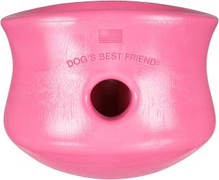 WEST PAW Zogoflex Toppl Interactive Treat Dispensing Puzzle Dog Toy for Mental Stimulation & Enrichment-Holds Kibble & Treats-Lickable, Freezable & Dishwasher Safe-Made in USA-XL-Geranium