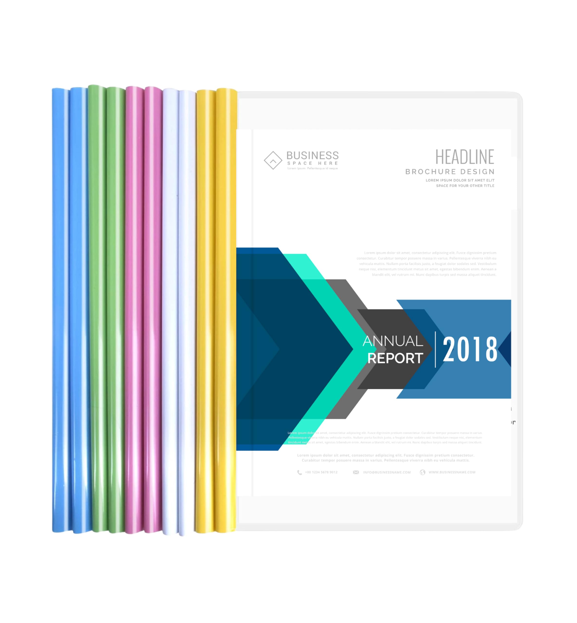 A4 Report Covers Project Presentation Folders with Sliding Bar Pack of 10 Transparent Plastic Document Binder for Home Office School Documents Resume & File Organization