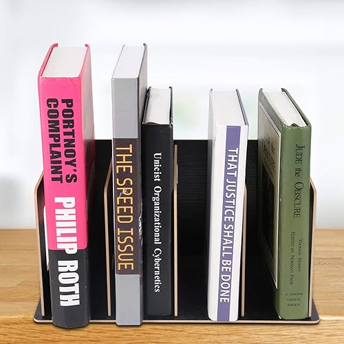 Miniatura 3 de Yosoo Estantería de escritorio, estantería de escritorio de madera, para libros, almacenamiento de DVD, revistero para estudiantes, niños y adultos