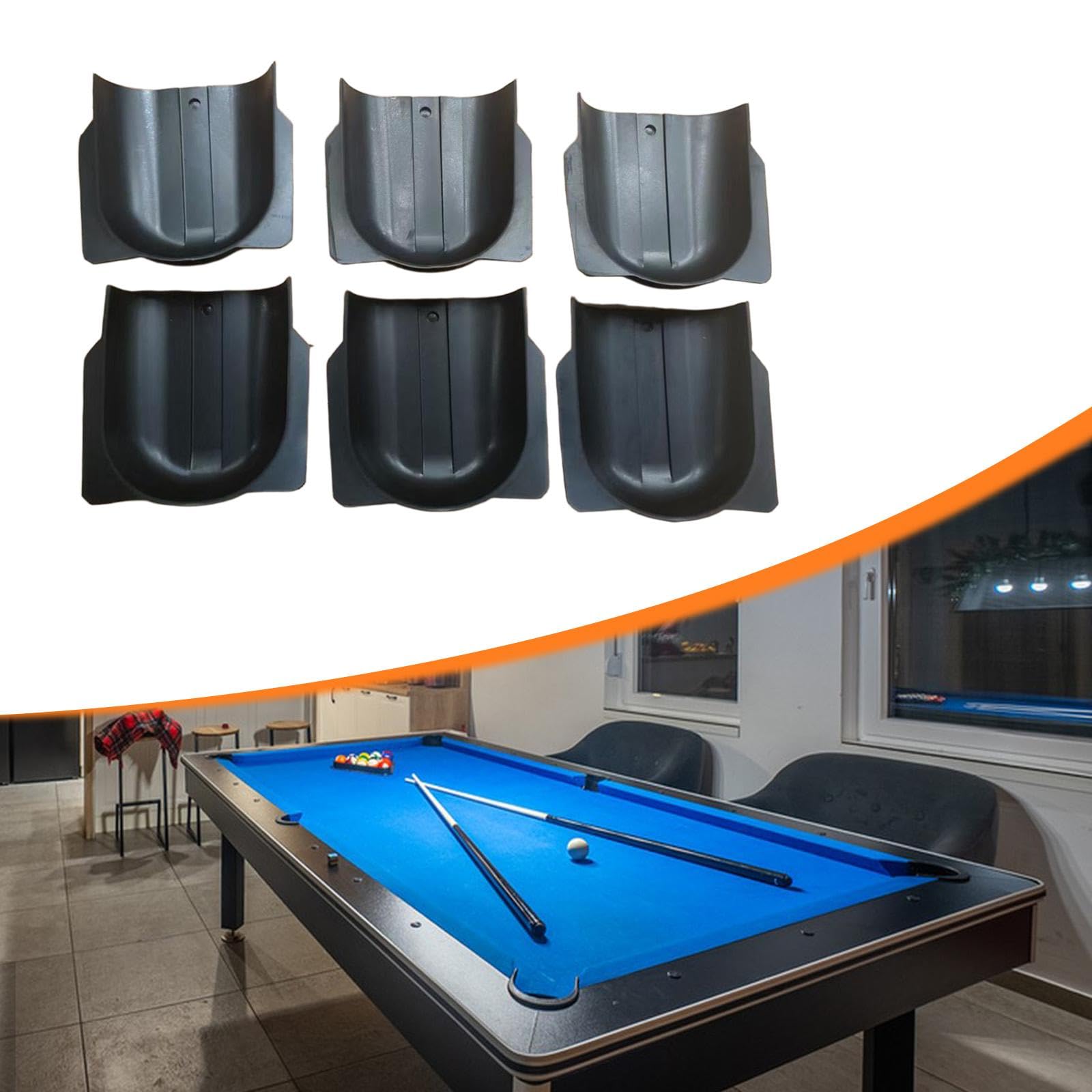 Lot de 6 Sabots de Rechange pour Table de Billard, faciles à Utiliser et à Entretenir, en Caoutchouc.