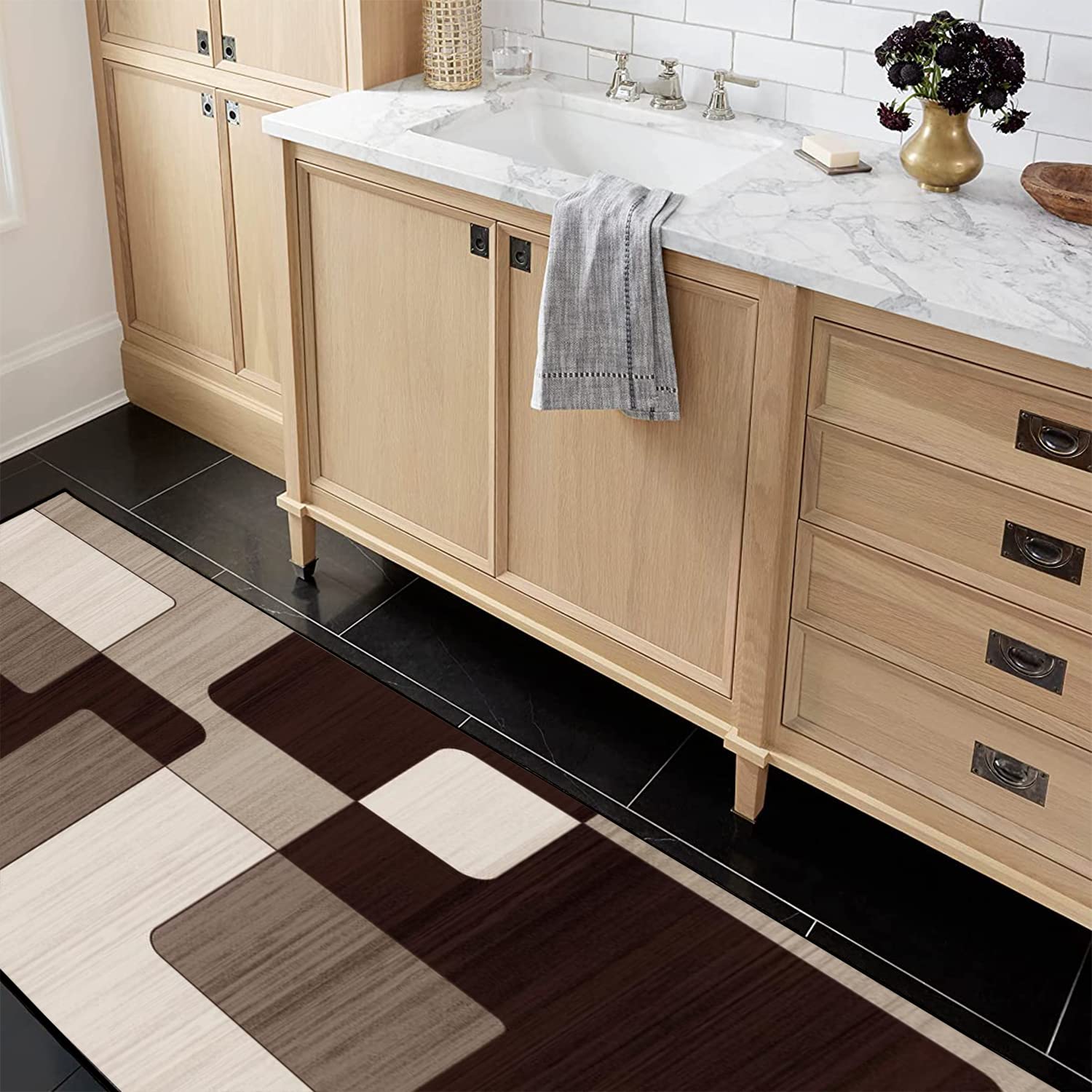 Générique Tapis Imitation Laine, Moelleux et Doux, Grand Tapis, antidérapant, pour Chambre à Coucher, Salle à Manger, Couloir - 40 x 100 cm