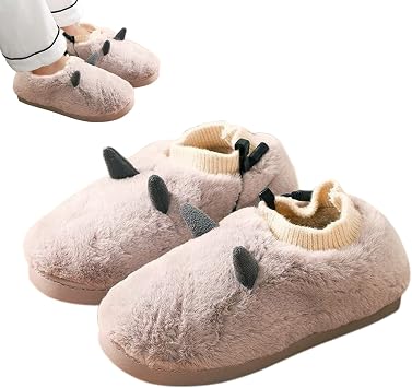 Heated Slippers for Women,Heating Booties Foot Warmer Plush Slippers - USB House Heated Shoes Fuzzy Feet Warmers for Home, Travel, Bedroom