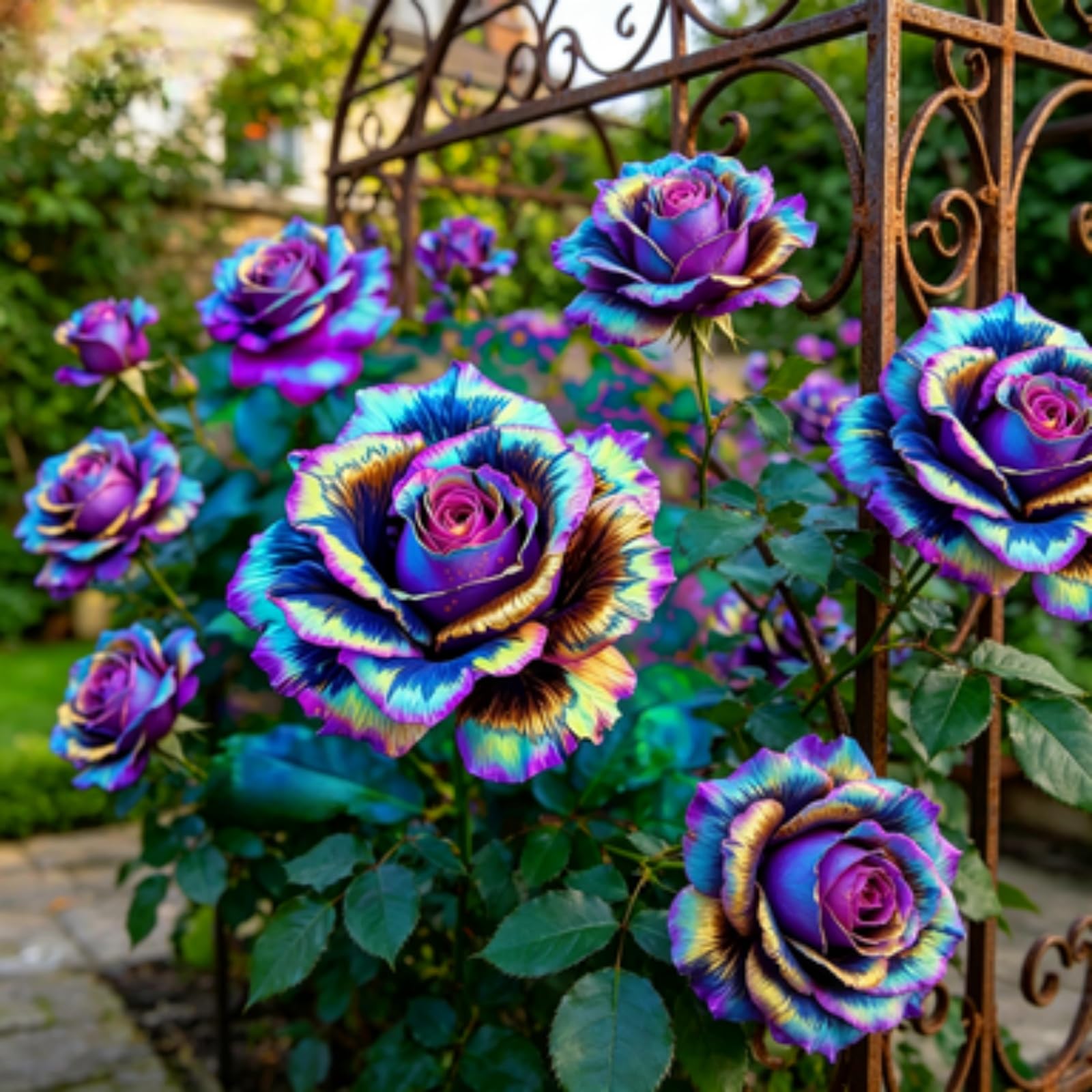 Herausragend Rosenpflanzen, Rosenrhizom, Rosa, Kältetolerant Mehrjährig, Gewächs für Privatgarten und Blumentöpfe, Pflegeleicht-4Rhizome-B