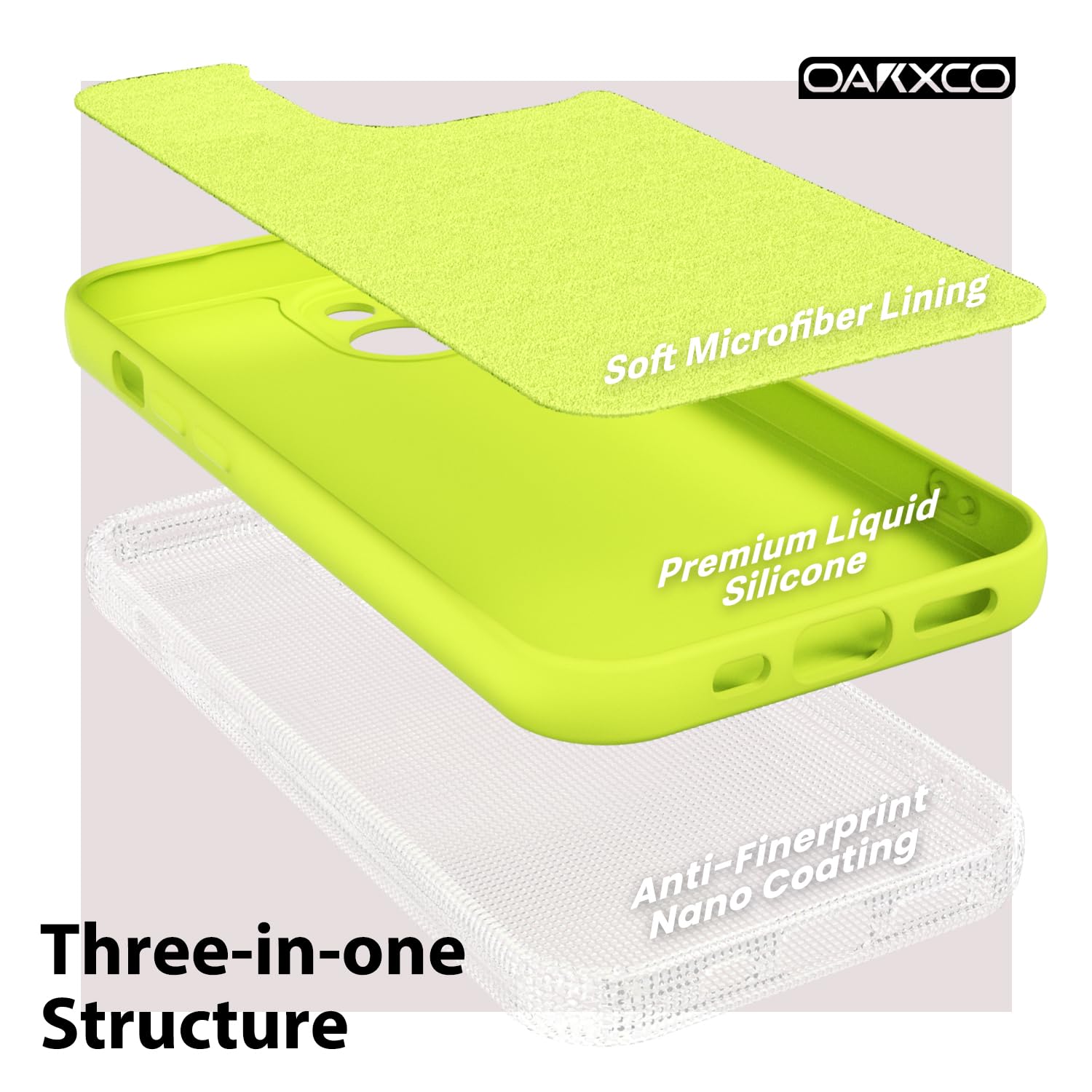 oakxco for iPhone 16 Pro Max Case Liquid Silicone, Soft Rubber Gel Elegant Aesthetic Basic Simple Cover, Cute Thin Slim TPU Matte Solid Color Plain Smooth Case for Women Girl, Light Pink — view 1499