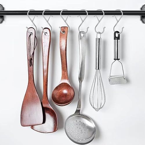 Miniatura 4 de Paquete de 8 ganchos en S para colgar, ganchos en S resistentes de 3.5 pulgadas con hebilla de seguridad, ganchos en forma de S, ganchos en forma de