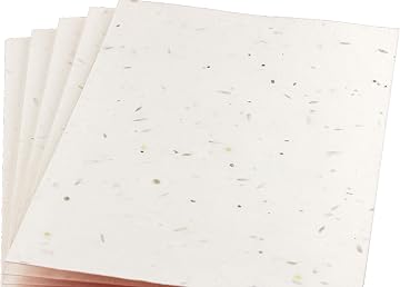 25 A6 Plantable Seed Paper Cards – 250gsm Eco-Friendly White Card