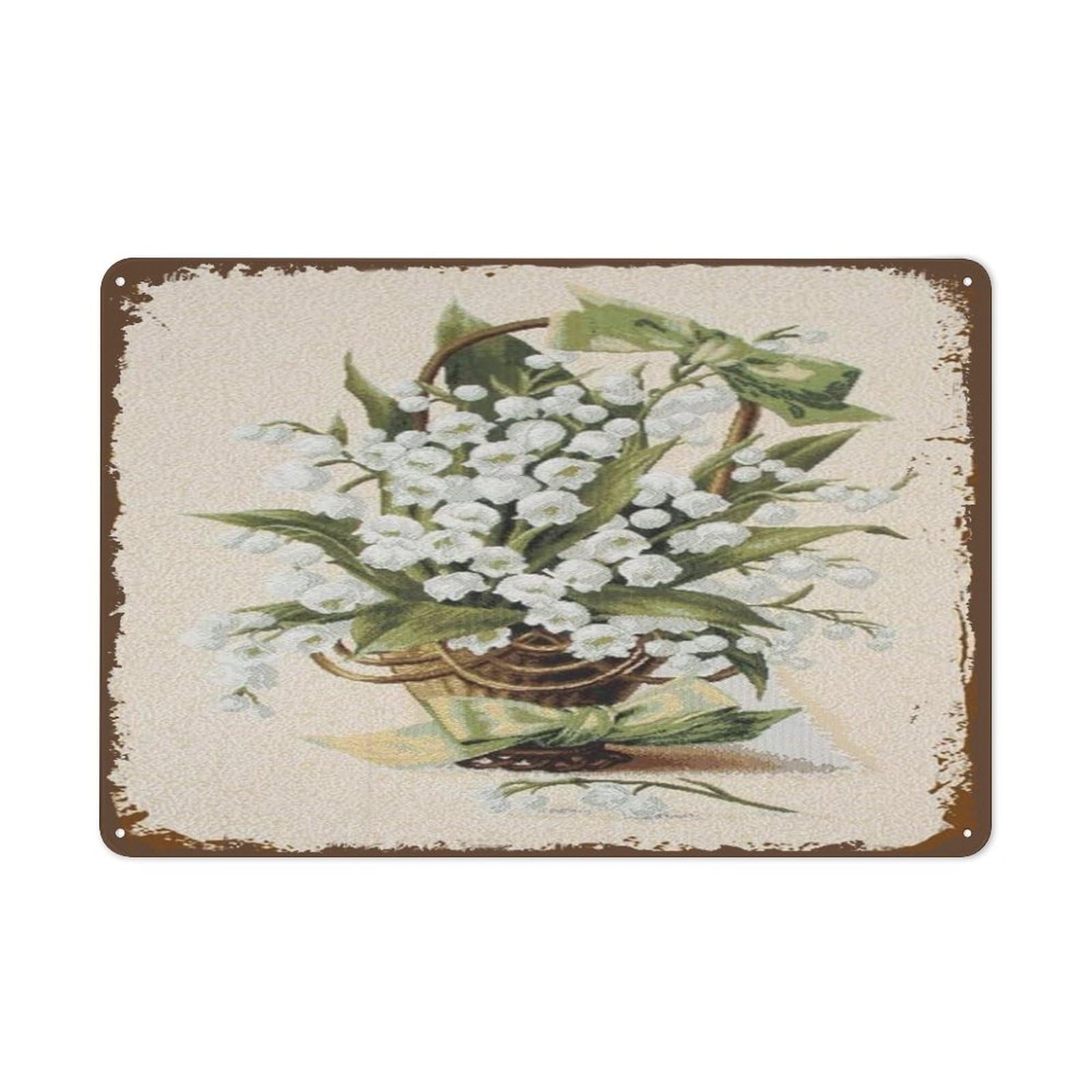 peiyeety Creative Tin Sign Lily of The Valley Funny Novelty Metal Sign Retro Wall Decor for Home Gate Garden Bars Restaurants Cafes Office Store Pubs Club Sign Gift 8"x12"