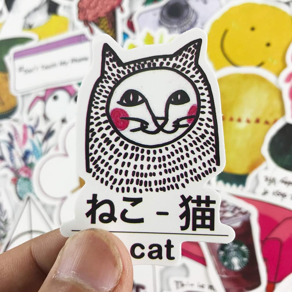 Cool Cartoon Laptop Stickers 100Pcs Pack, Water Bottle Travel Case Computer Wall Skateboard Motorcycle Phone Bicycle Luggage Guitar Bike Stickers Decal