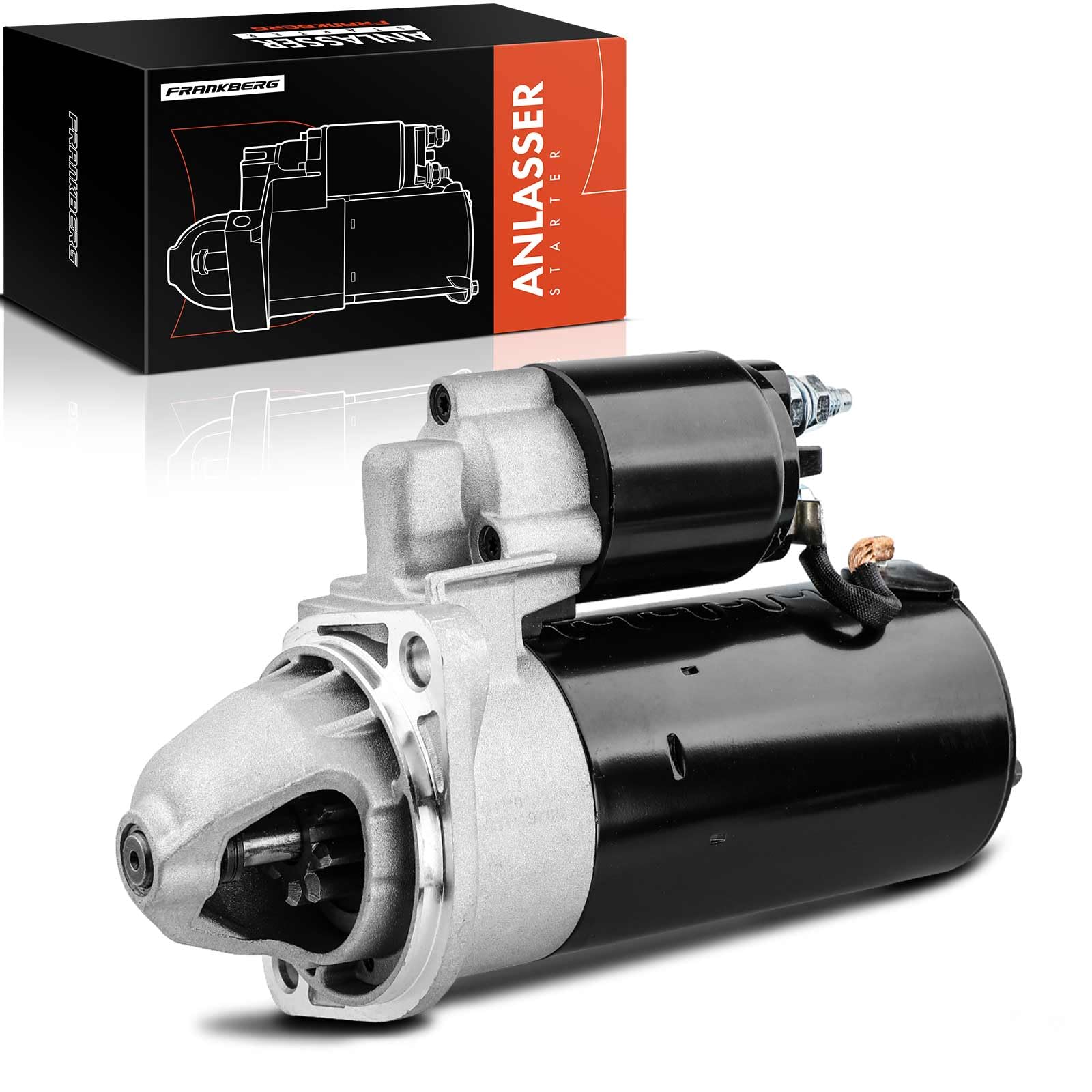 Frankberg Motor de arranque 25 kW 12 V 9 dientes 0001109031 | Compatible con: JCB TM180 JCB TM220 Kohler Motor Lombardini Motor