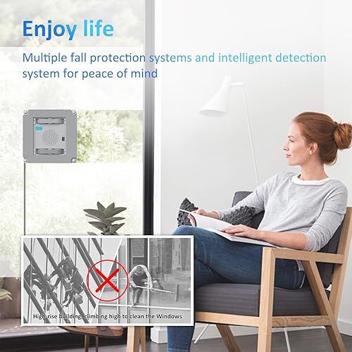 Miniatura 4 de Mamibot W120-DP Robot Window Cleaner for High-Rise Glass - 3200Pa Strong Suction, Multiple Cleaning Modes,4 Water Spray Nozzles,Edge Detection