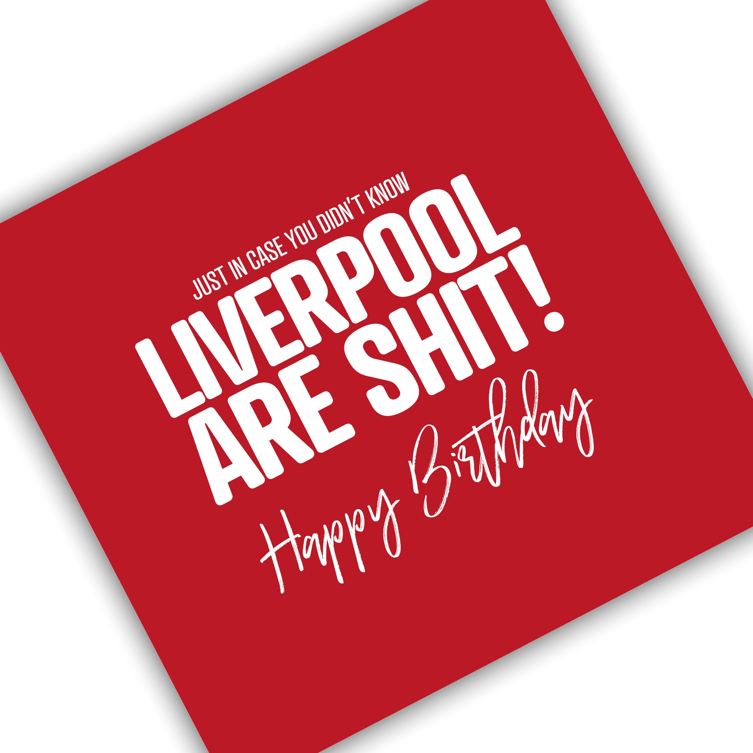Biglietto Di Compleanno Divertente Per Tifosi Del Liverpool, Per Lui, Papà, Fratello O Amico, Con Busta (145x150 Mm)