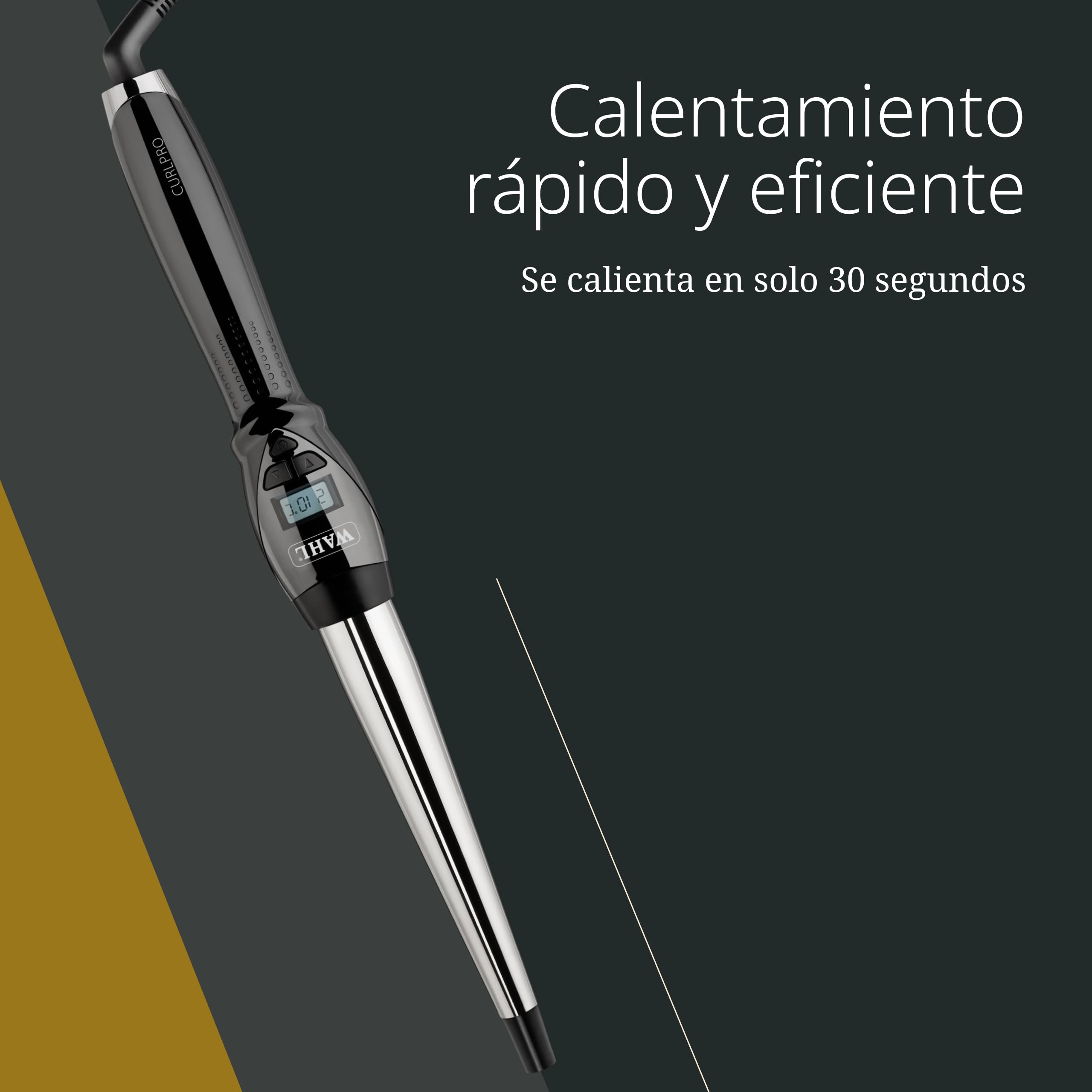 Wahl Curlpro 2 - Tenacilla Cónica con Revestimiento de Titanio - Herramienta para Rizar el Pelo