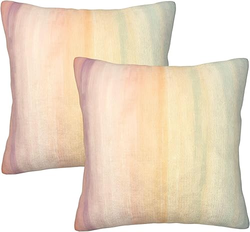 Miniatura 14 de Pack of 2 Short Plush Throw Pillow Covers 18 X 18 Inch, Retro 70S Orange Yellow Pillow Cover Durable Pillowcases, Square Throw Pillow Covers Couch