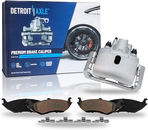 Miniatura 94 de Detroit Axle - Kit de freno para pastillas de freno de cerámica Ford Mustang Base GT 2000 2001 2002 2003 con repuesto de hardware delantero y trasero