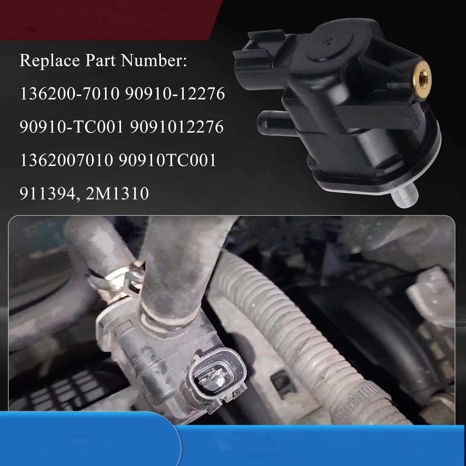 Evaporation Purge Control Valve For Lexus for Gs460 2008-2011 for Gx460 2010-2017 for Is250 2006-2015 Vacuum Valve Vapor Purge 90910-12276