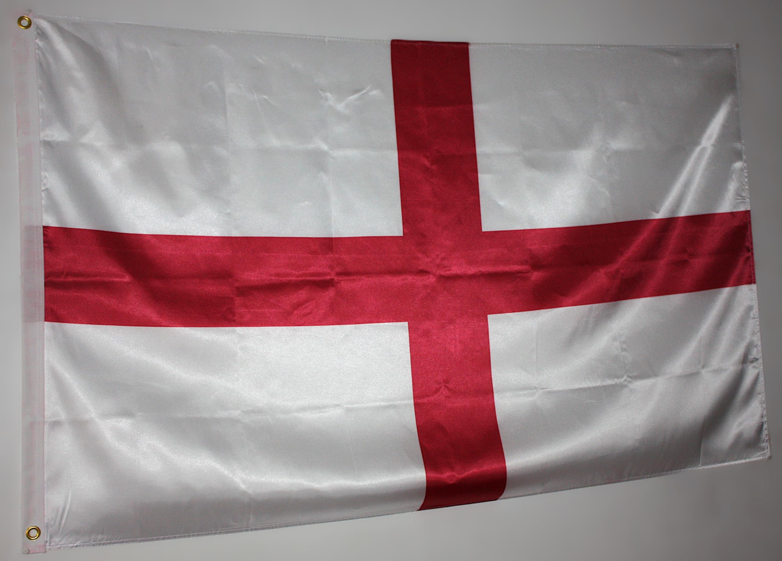 BANDERA DE INGLATERRA. CRUZ DE SAN JORGE. CALIDAD RASO PREMIUM. TAMAÑO GRANDE 150X90