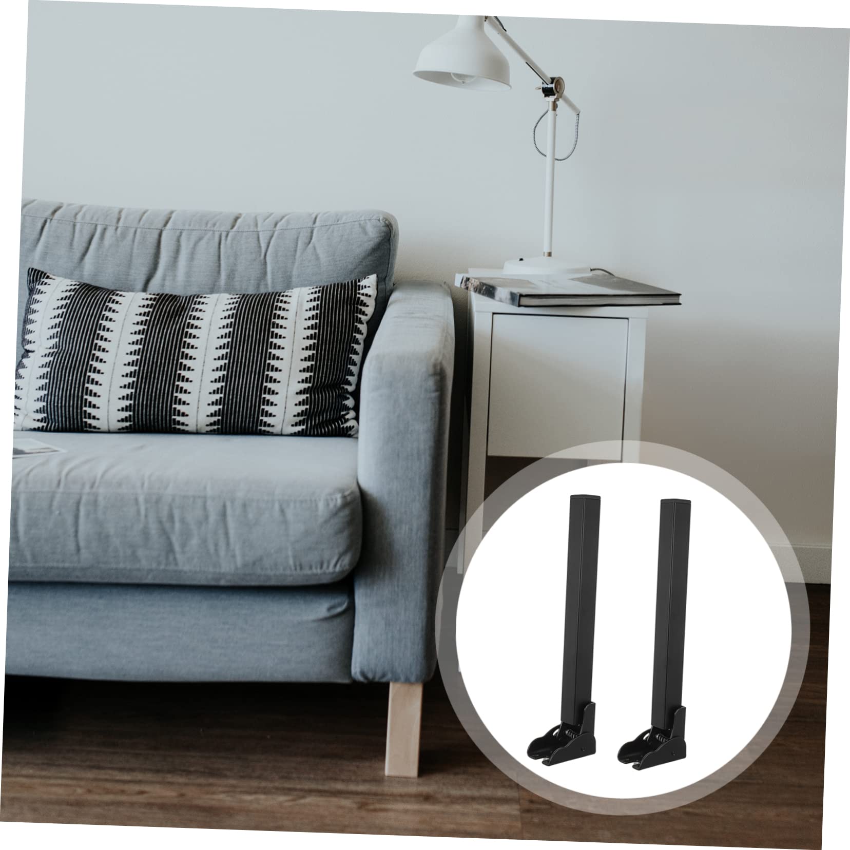 NUOBESTY 2Pcs Folding Sofa Brackets Durable Hinge Legs Strong Furniture Legs Fittings for Sofa Beds Compact Spaces