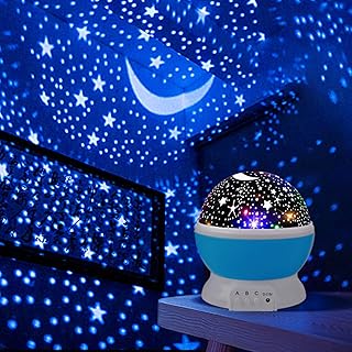 Shayson スタープロジェクターライト プラネタリウム 家庭用 星空ライト ナイトライト 360°回転 プラネタリウム自宅/室内 ベットサイドライト 8種類ライトカラー 2点灯モード 多色変更&輝度調節可能 おもちゃ 女の子 プレゼント（ブルー）