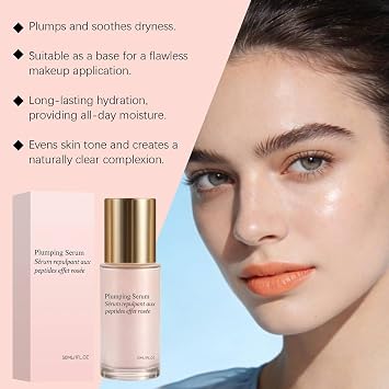 Peptide Plumping Serum, Multi Peptide serum, Hydrating Firming Face Serums, Anti-Ageing Face Serums for Firming & Pore Minimising, for Reduce Wrinkles, and Improve Elasticity (2PC)