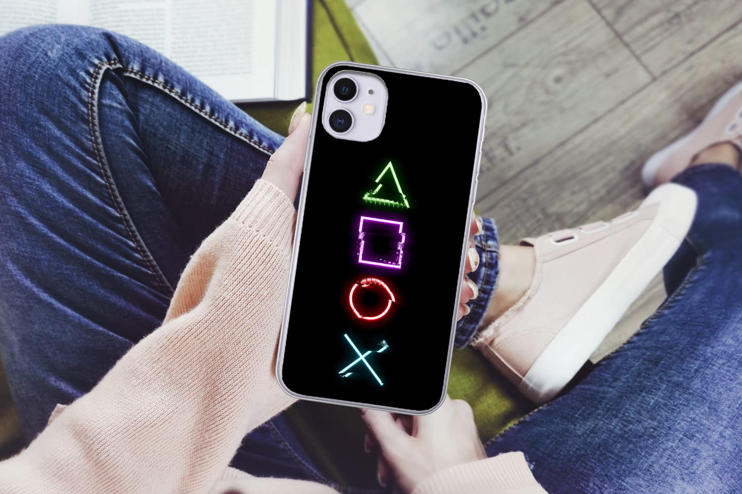 Funda para iPhone 11 - Juego - Mando - Neón - Funda de Silicona/Funda Blanda para teléfono móvil