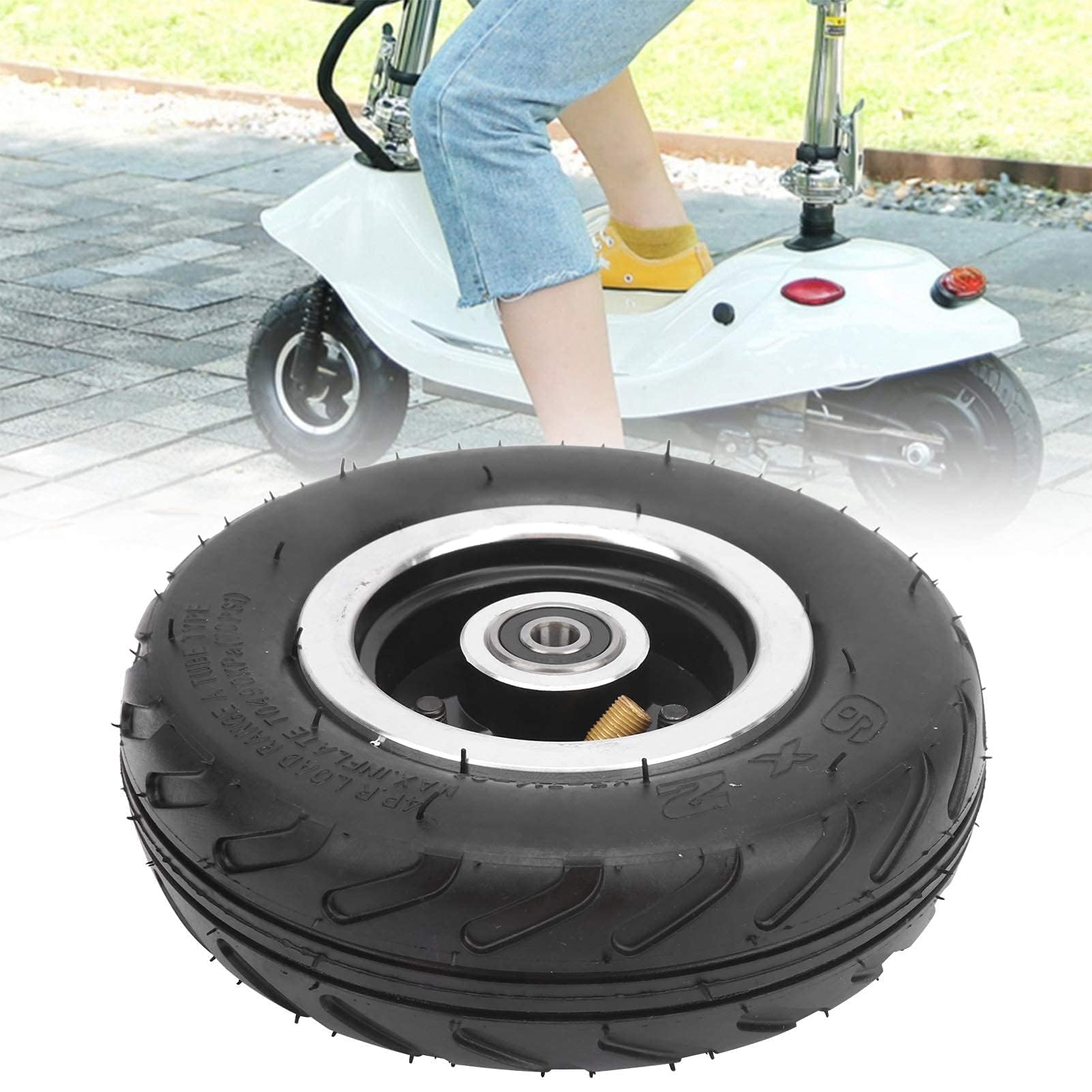VBESTLIFE Roue Pneumatique 6 Pouces avec Chambre ¡§¡è Air, Pneu Gonflable 6x2 avec Moyeu en Alliage D'aluminium pour Scooter ¡§|lectriquescooter ¡§|lectrique,