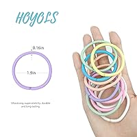 Vista 2 de HOYOLS Bandas elásticas para el cabello sin metal, varios soportes para cola de caballo de bebé, sin enganches, para niñas y mujeres, accesorios