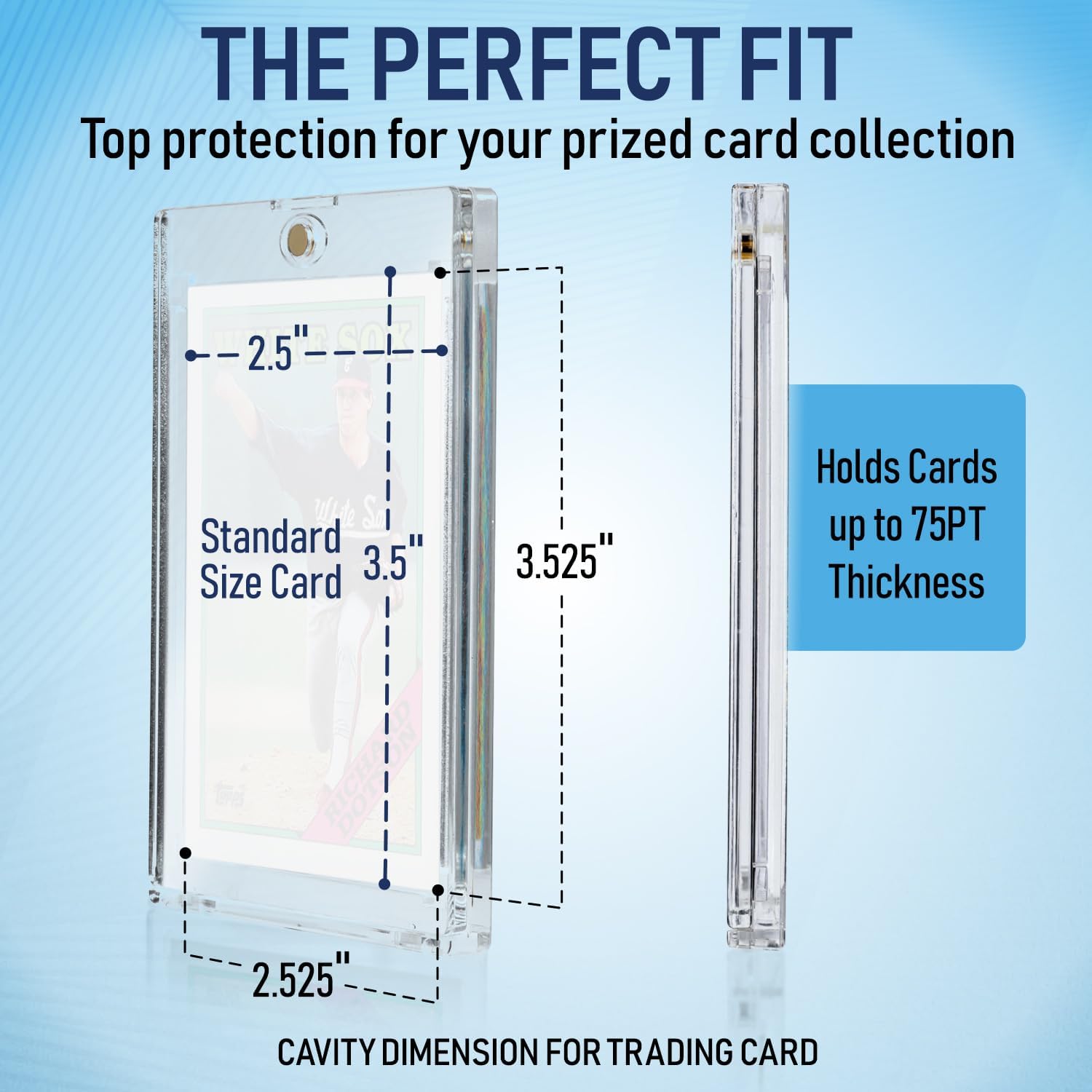 Premium 35PT - 360PT Magnetic Card Holder Case | Magnetic Trading Card Holder, Pro Sports, Football, Basketball, Baseball, MTG & TCG U-V Hard Protectors With Ultra Clear Design Display For Collectors.