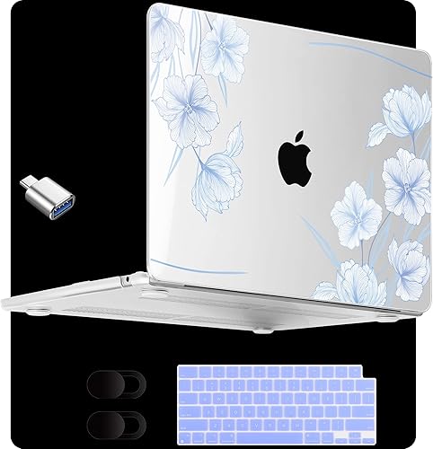 MEEgoodo for MacBook Air 15 inch Case (M5/M4/M3/M2) 2026 2025 2024 2023, Cover F