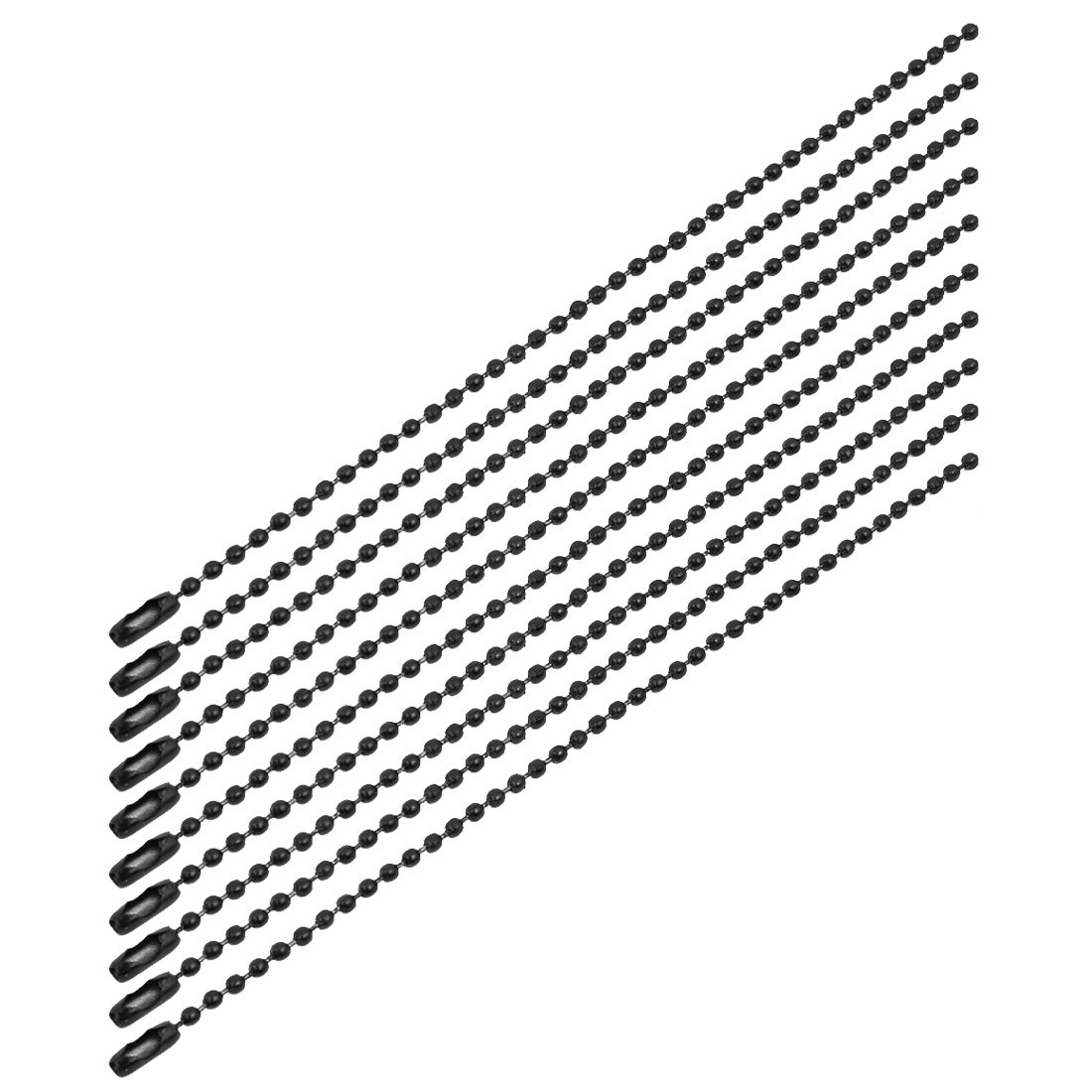 Aexit Black Stainless Lighting fixtures and controls Steel Bead Ball Chain Keychain 2.4mm Dia 6-Inch Long 10pcs