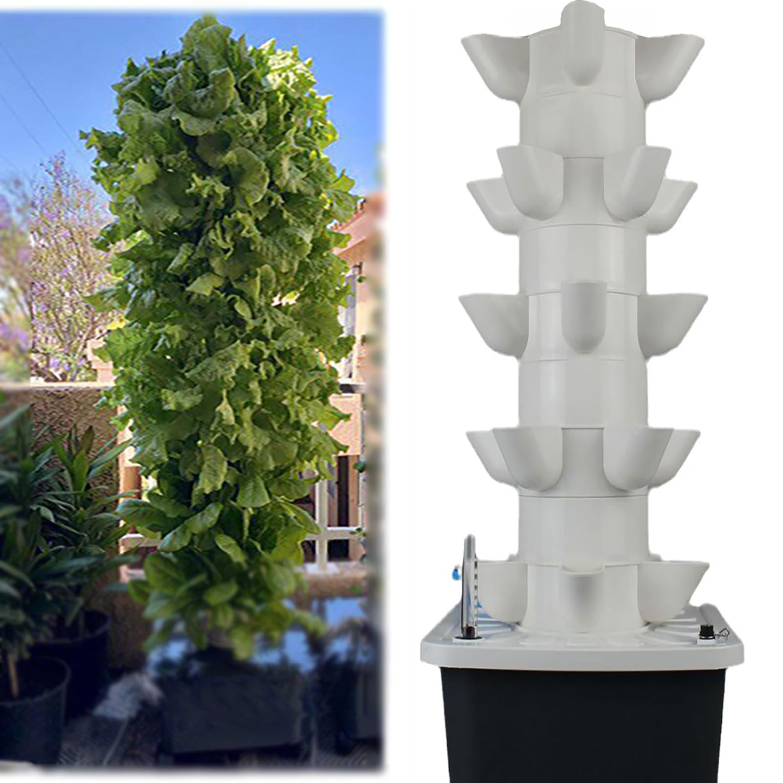 Hydroponics Growing System Kit Tower,Best Large Herb Garden Lettuce Tomato Vegetable Herb Outdoor Indoor Hydroponics Growing System
