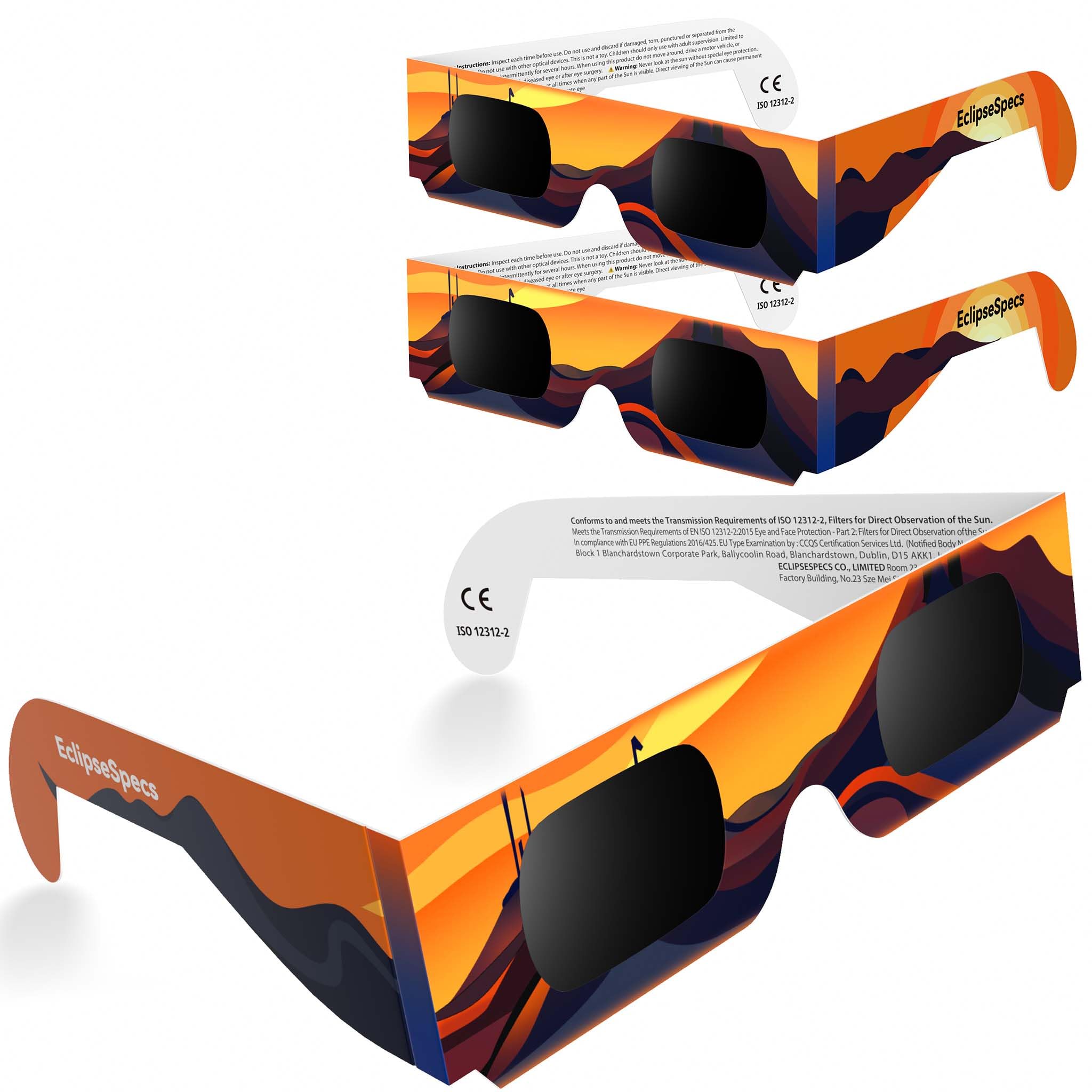 Solar Eclipse Glasses, EN ISO 12312-2:2015 Tested, CE Certified Eye Protection for Safe Direct Sun Viewing-August 12, 2026, Paper Cardboard Frame (3)