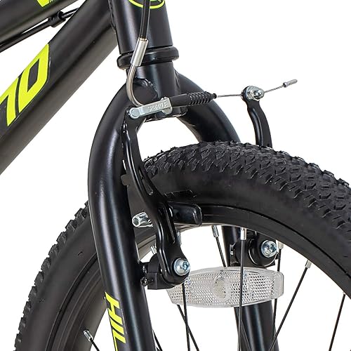 Miniatura 4 de HILAND - Bicicletas de montaña para niños de 20 pulgadas para niños y niñas de 5 años en adelante, bicicletas de una sola velocidad con frenos de