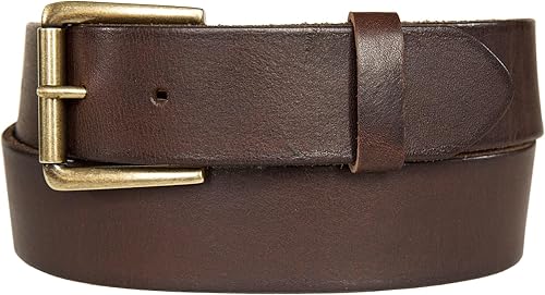 Lucky Brand Cinturón de cuero de jeans para hombre Clásico Casual Vestido Todos los días Herencia Americana Cuero genuino Hebilla de metal