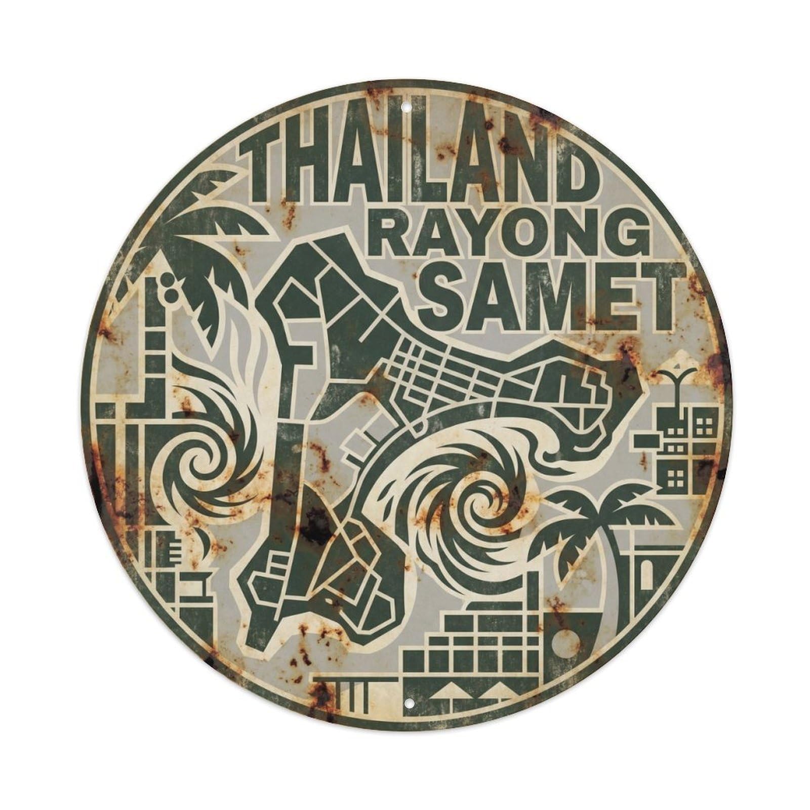 Thailand Rayong Koh Samet Island Destination Ocean Metal Tin Sign