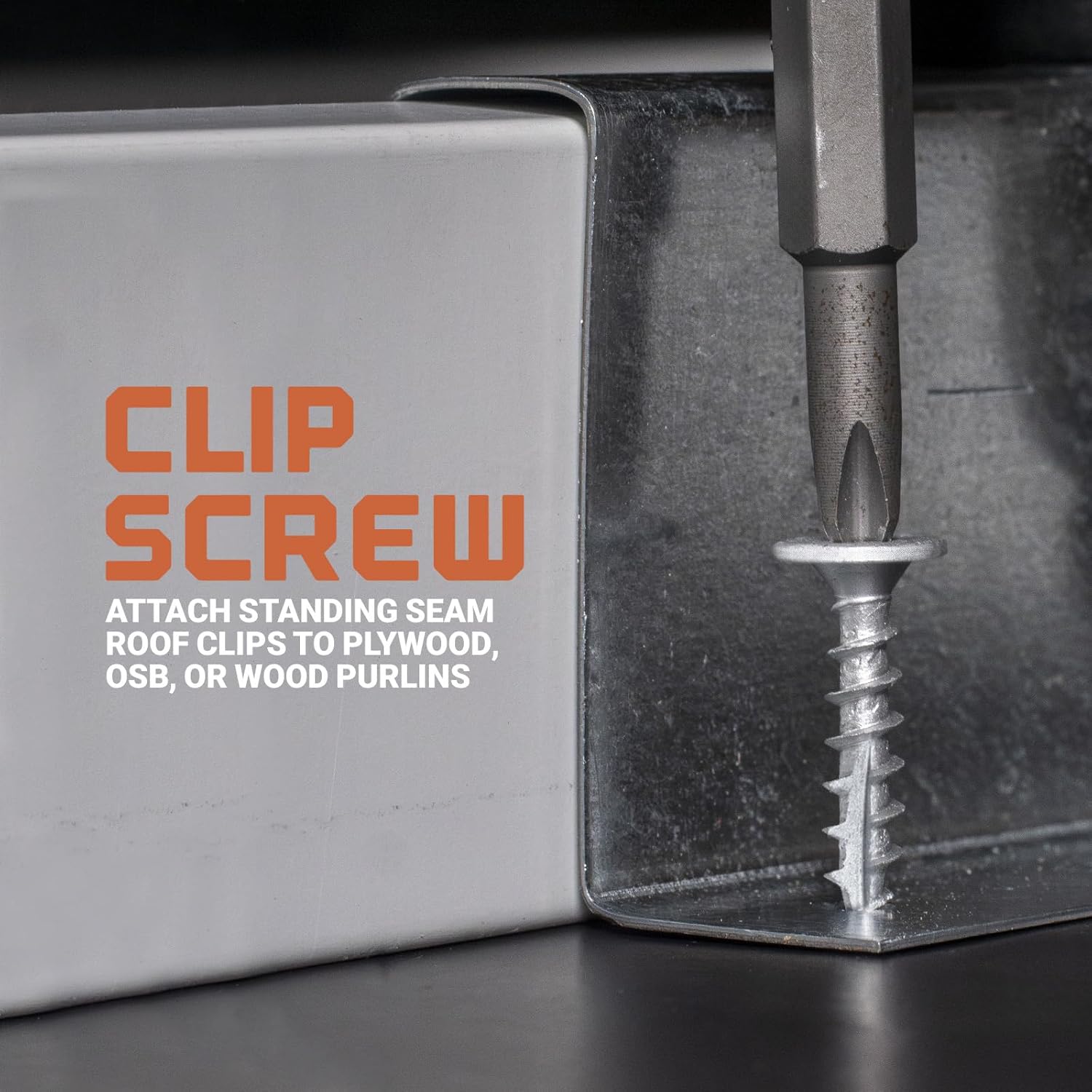 Fasteners Plus ST Fastening Pancake Head Metal-to-Wood #10 x 1-1/2" Unpainted ST Clip Screws, 250-Count - Designed for Attaching Metal Roof Clips to Wood