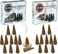 Vista 170 de TRUMIRI Incense Cones - Combo Pack of 20 Cone Incense - 10 Nag Champa + 10 Palo Santo - Insence Cones - Incense Cones Scented - Cone Incense Scents