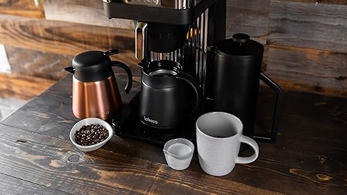 Miniatura 3 de Lafeeca Jarra térmica de café de acero inoxidable doble pared aislada al vacío mango de tacto fresco retención de calor y frío base de silicona