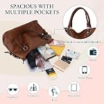 Sac Hobo pour femmes,VONXURY Fashion Ladies Purse Sac à main Faux Sac à épaule en cuir avec une longue sangle réglable