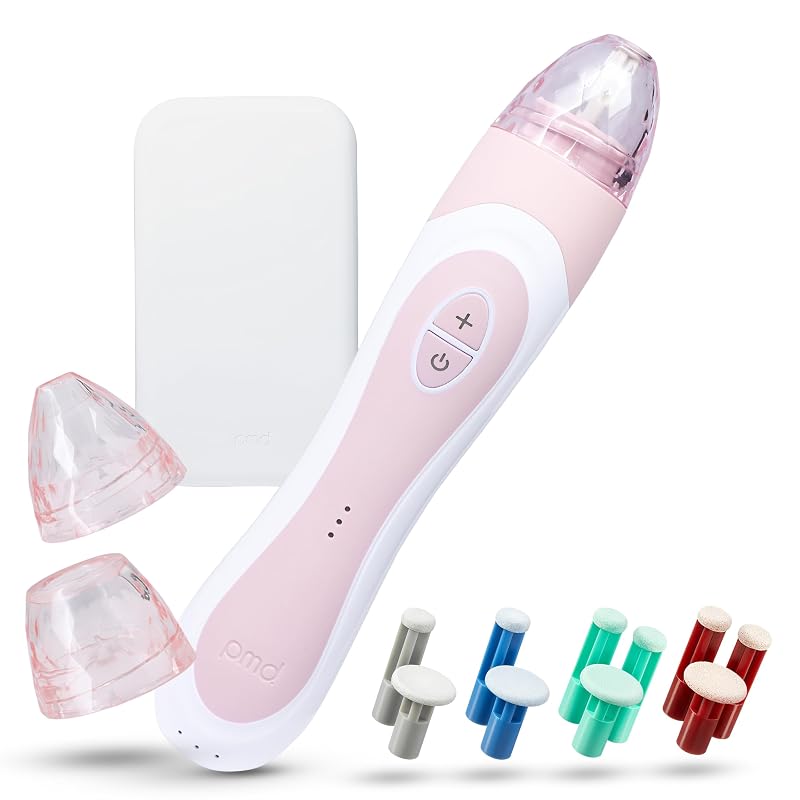 PMD Beauty Personal Microderm Elite Pro Esfoliador facial e corporal com discos rotativos e sucção ajustável