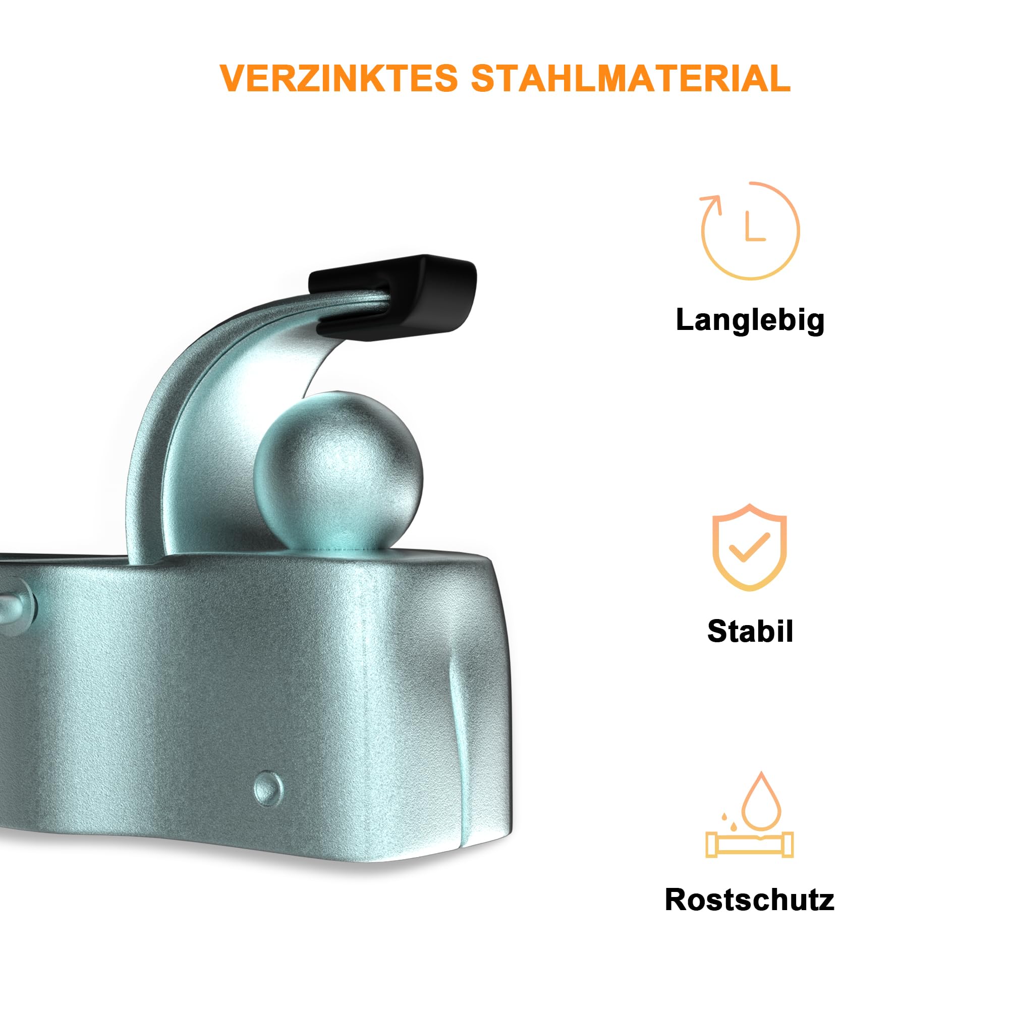 Anhängerkupplung für Fahrrad, Kupplung Lastenanhänger, Verzinkter Stahl Fahrradanhänger Kupplung Kompatibel mit Allen gängigen Fahrradsattelstützen, Fahrrad Anhängerkupplungs