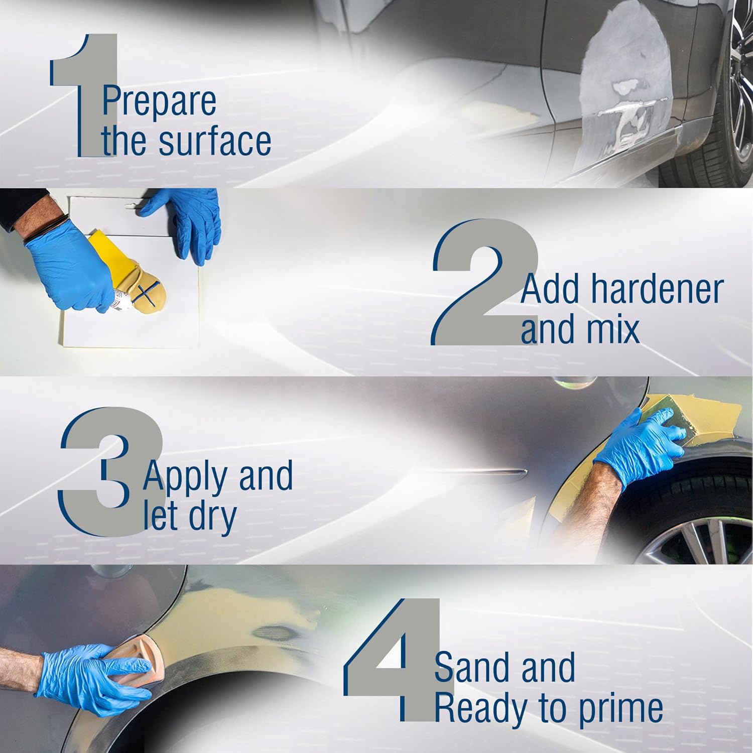 Maxifill Plus Lightweight Body Filler 3L with Hardener, Pack of 2, Paintable, Fiberglass, Metal, Plastic, Automotive Repair