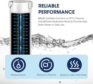 MARRIOTTO XWFE (Built-in CHIP) Refrigerator Water Filter Pack of 3