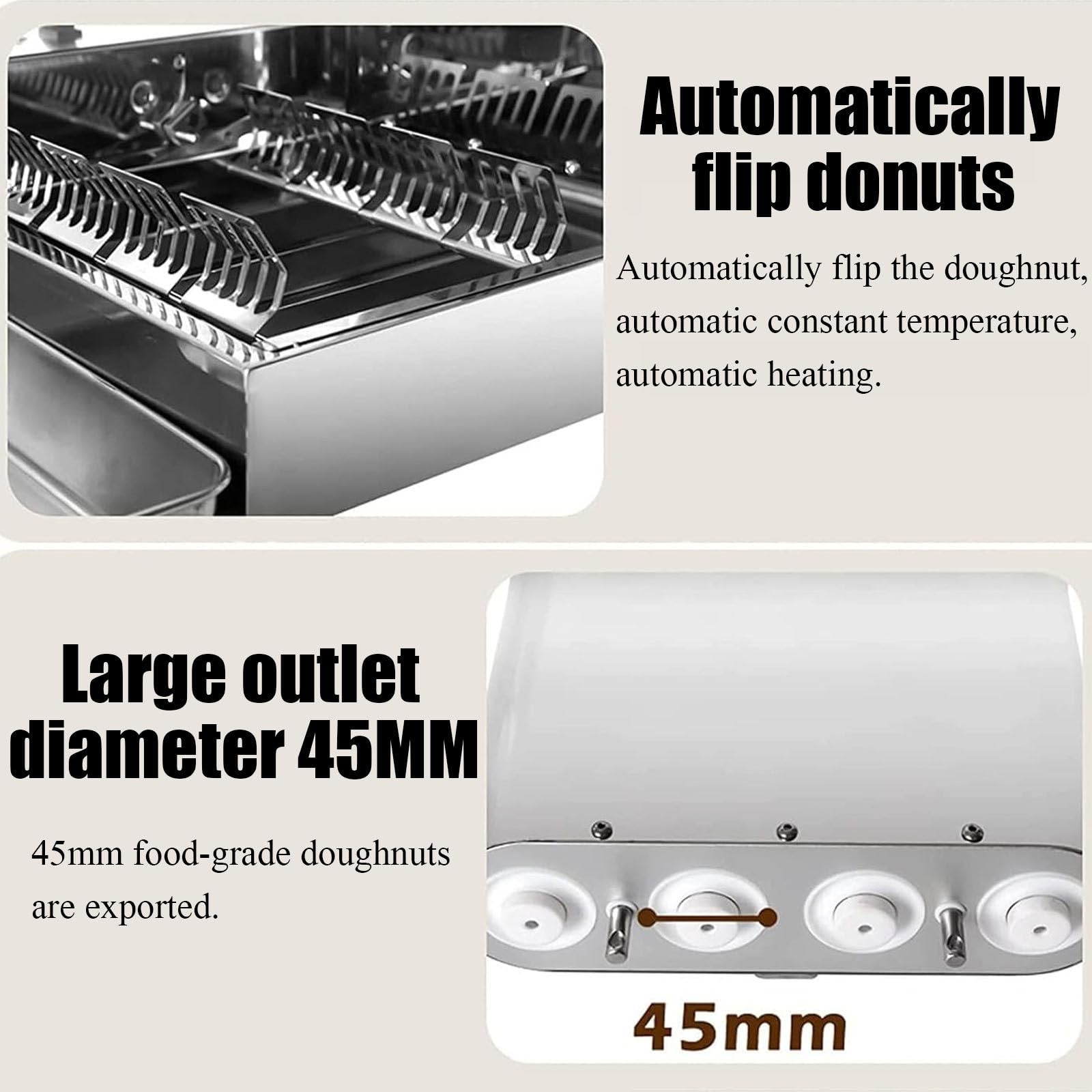Elektrische Donut-Maschine,Kleiner Donut-Hersteller,Donut-Hersteller,automatische Donut-Maschine,304 Edelstahl Auto Donut,110V