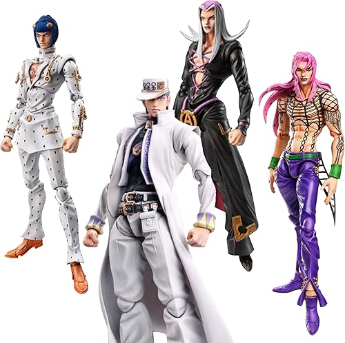 Miniatura 4 de Figuras de Kujo Jotaro Bruno BucciaratiLeone Abbacchi Anime Figuras estatuas de acción ultra movibles adornos