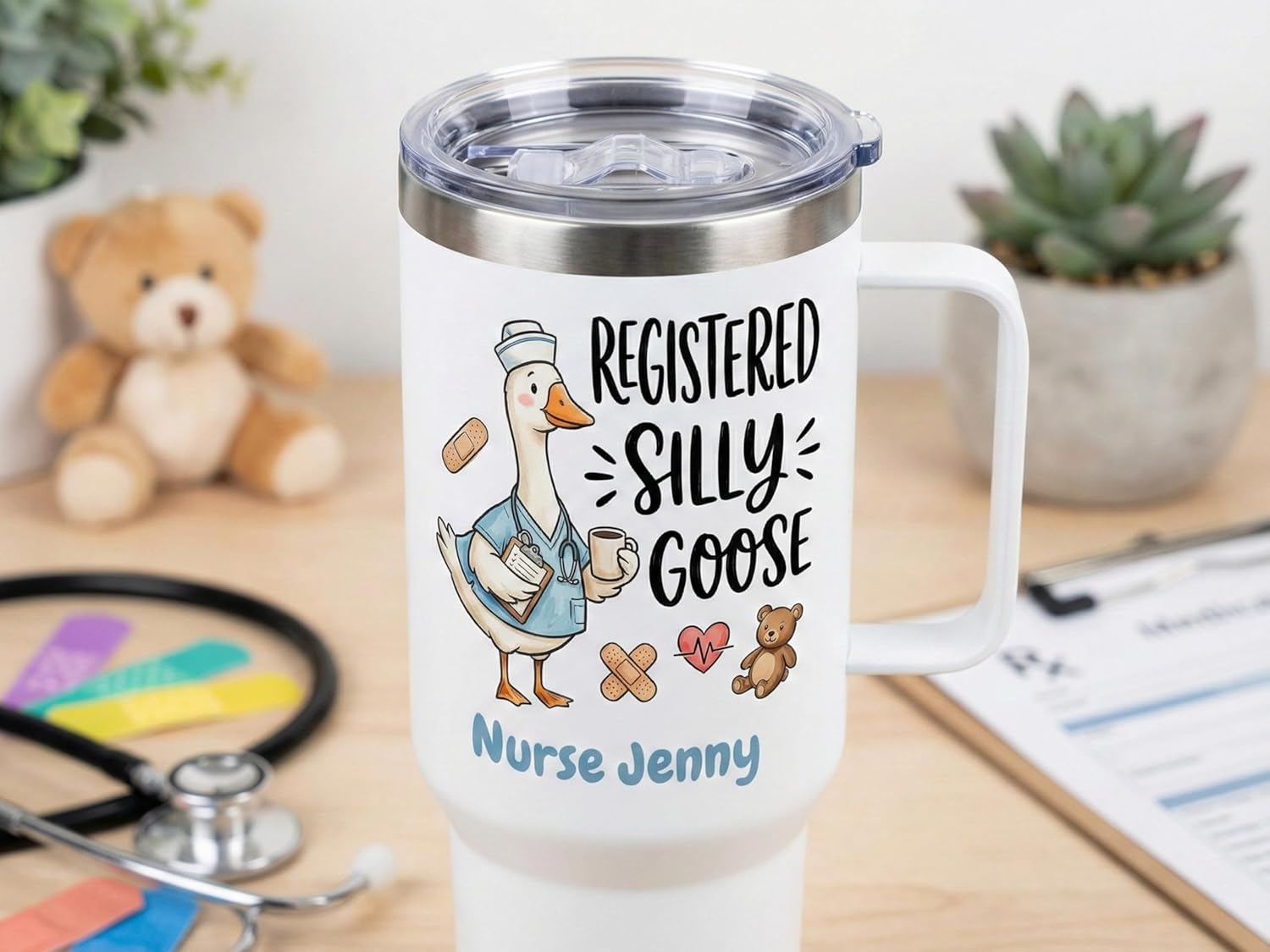 Registered Nurse Tumbler 40 oz with Handle and Straw - Retro RN Gifts for Women Nursing School Graduation Essentials - Funny Nurse Appreciation Week Gift Ideas for BSN Practitioner Preceptor Student - Image 9