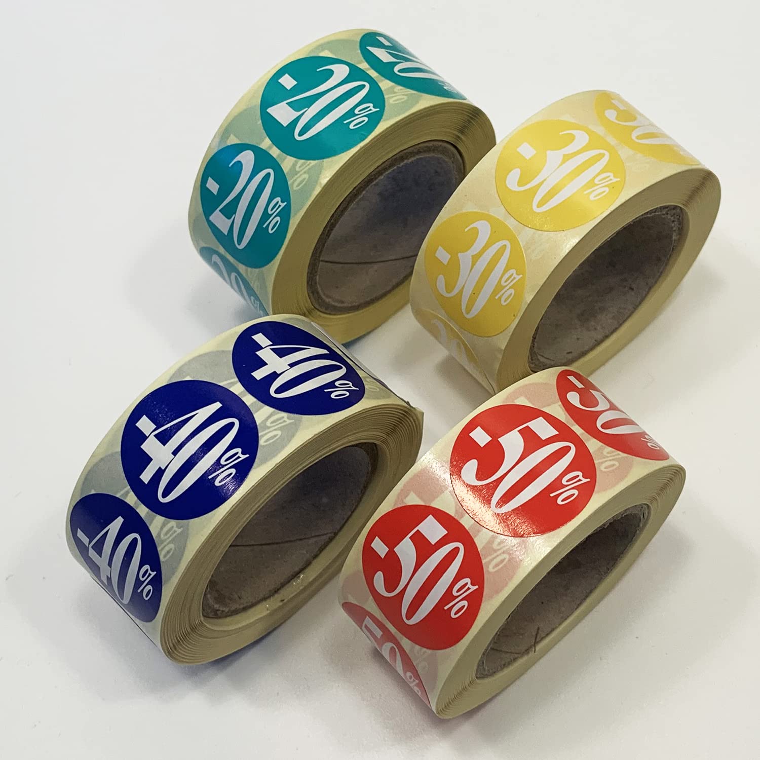 Affichesstore 30245 Rol met 500 zelfklevende etiketten, diameter 25 mm, glanzend, zelfklevend, 60% paars, voor korting / promotie / verkoop